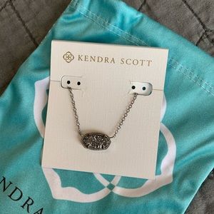 Kendra Scott Silver Drusy Necklace